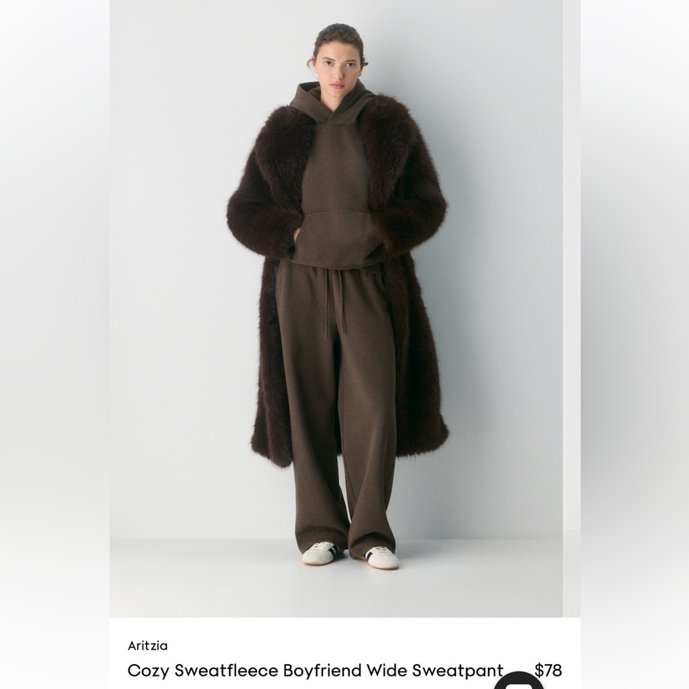 Aritzia cozy perfect fit fleece pant.